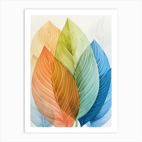 Watercolor Leaves 24 Art Print