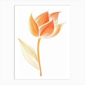 Orange Tulip Art Print