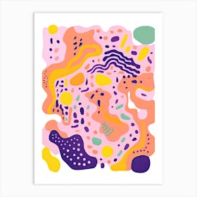 Abstract Landscape Risograph Style 16 Art Print