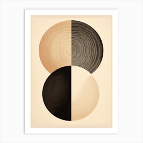 Nebula Neutrality; Beige Mid Century Cosmos Art Print