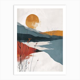 Sunset In Sweden Art Print