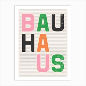 Bauhaus Pink Art Print