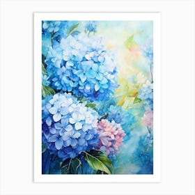 Blue Hydrangeas 3 Art Print