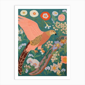 Maximalist Bird Painting Falcon 1 Art Print