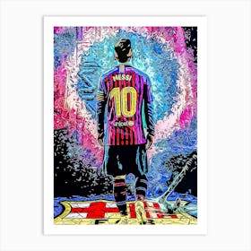 Messi Barcelona Soccer Art Print