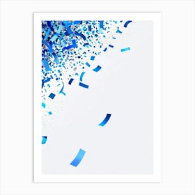 Blue Confetti Art Print