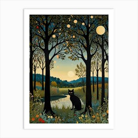 William Morris Cat In The Woods 5 Art Print