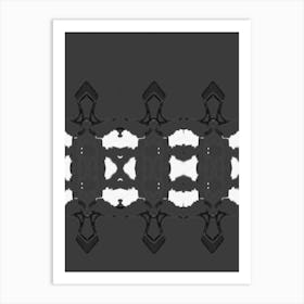 Abstract Black And White Pattern 6 Art Print