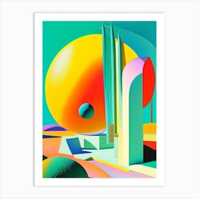 Uranus Abstract Modern Pop Space Art Print