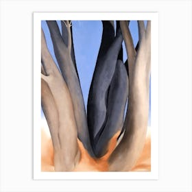 Georgia O Keeffe - Dark Tree Trunks Art Print