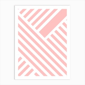 Blush Street Lines Art Print