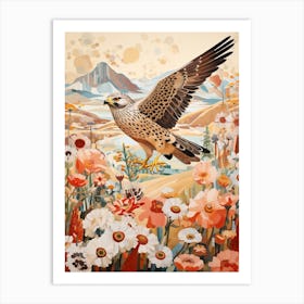 Falcon 6 Detailed Bird Painting Art Print