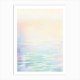 Water Ripples Lake Waterscape Gouache 1 Art Print