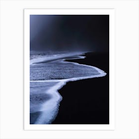 Stormy Night At The Beach Art Print