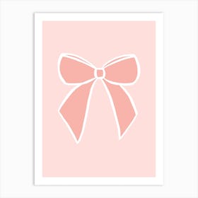 Peach Bow Art Print