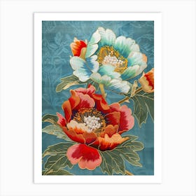 Chinese Peonies Art Print