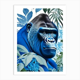 Gorilla In Jungle Gorillas Decoupage 2 Art Print