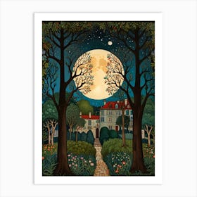 William Morris Moonlight In The Woods 5 Art Print