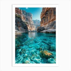 Clear Water In A Canyon 1 Art Print