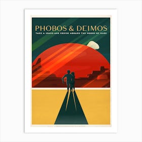 Phobos And Deimos Explore Mars Art Print