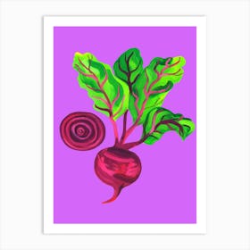 Beetroot Swirl Purple Art Print