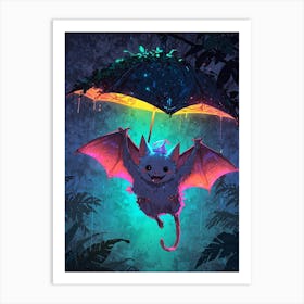 Bat In The Forest Art Print