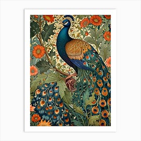 William Morris Peacock 4 Art Print