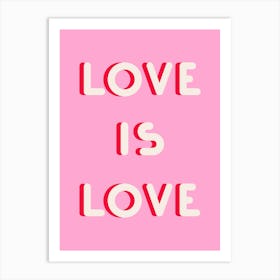 Love Is Love Pink Affiche