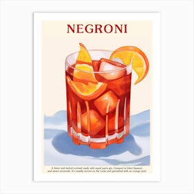 Negroni Cocktail Kitchen Art Art Print