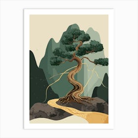 Chinese Bonsai Tree Art Print