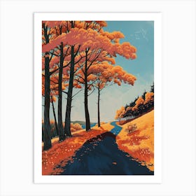 Autumn Road Art Print