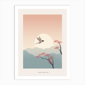Minimalist Barn Swallow 1 Bird Poster Art Print