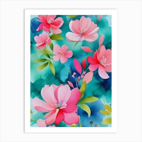 Watercolor Flowers 6 Art Print