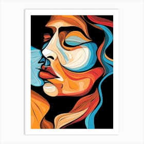 Kissing Woman Art Print