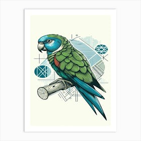 Mochi Parrot Art Print