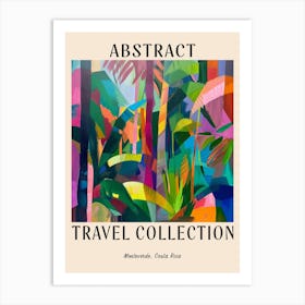 Abstract Travel Collection Poster Monteverde Costa Rica 4 Art Print