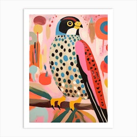 Pink Scandi Falcon 1 Art Print