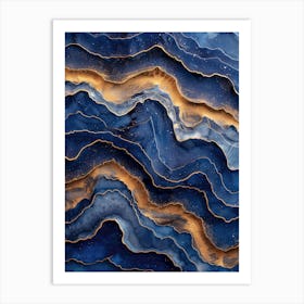 Mineral abstraction painting Art Print