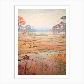 Autumn National Park Painting Jim Corbett National Park India 1 Art Print