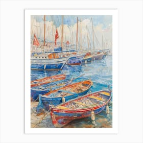 Boats In The Harbor 9 Art Print