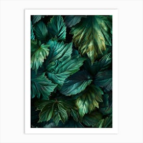 Green Leaves Background 5 Art Print