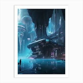 Futuristic City 1 Art Print