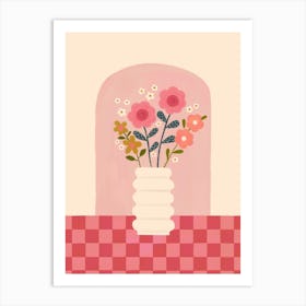 Flowers In Red And Pink Art Print