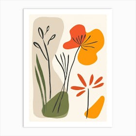 Flowers And Leaves 20 Art Print