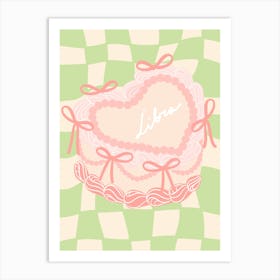 Libra Coquette Cake Print | Libra Gift | Libra Decor | Libra Zodiac print | Art Print