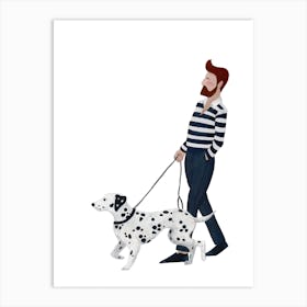 Mister Dots And Stripes Art Print