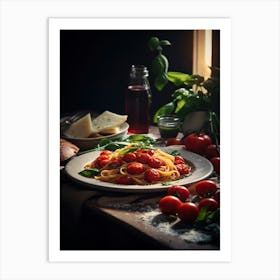 Spaghetti With Tomatoes 1 Art Print