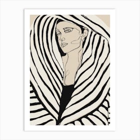 Striped Coat Art Print