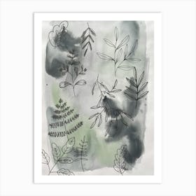 Ferns And Leaves 2 Art Print