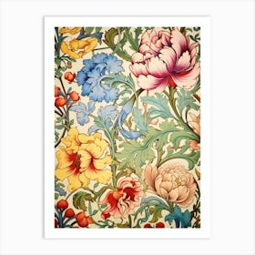 Floral Wallpaper Pattern 18 Art Print